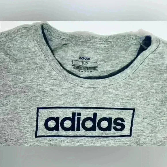 Adidas Core Box Graphic T-Shirt, Heather Gray, Women’s Size Small/Petite - Picture 5 of 10